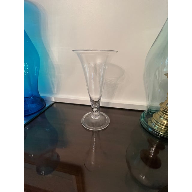 Williamsburg Restoration Inc. Late 20th Century Colonial Williamsburg Reproduction Glass "Teardrop Vase" For Sale - Image 4 of 9