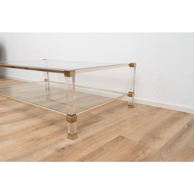 1970s Glass Coffee Table from Pierre Vandel, 1970s For Sale - Image 5 of 7