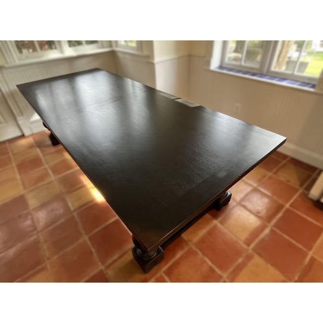 2010s Restoration Hardware 8-10 Person Dining Room Table & Chair Set of 9 For Sale - Image 5 of 15