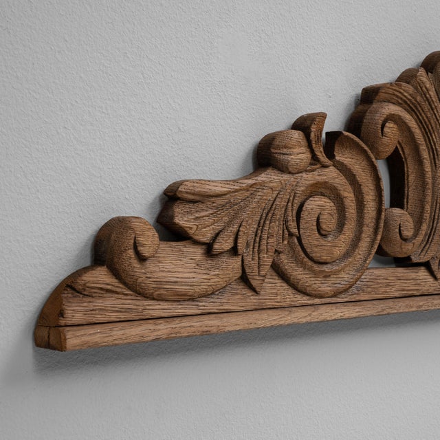 Wood 19th Century French Handcrafted Wooden Ornament Fragment For Sale - Image 7 of 18