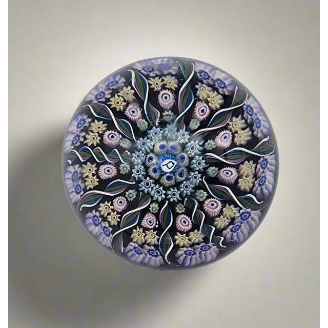 Mid 20th Century Perthshire Millefiori Glass Paperweight For Sale - Image 4 of 5