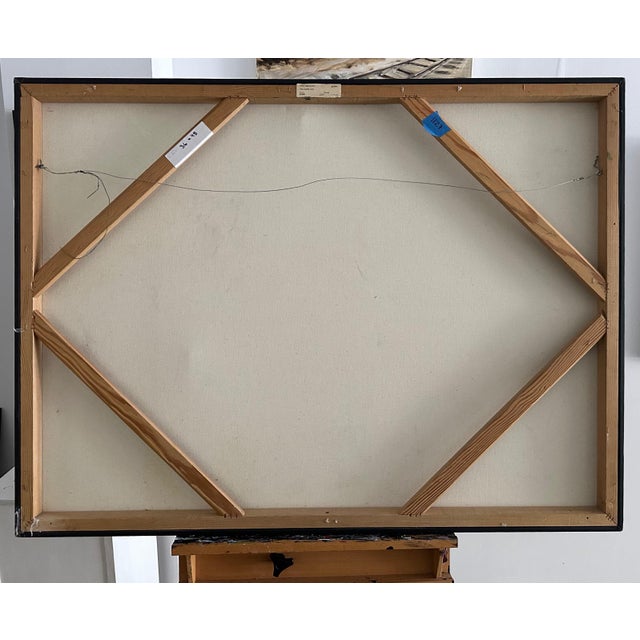 Wood 2005 “Golden Dog” Acrylic on Canvas Painting by Judy Gittelsohn - For Sale - Image 7 of 7