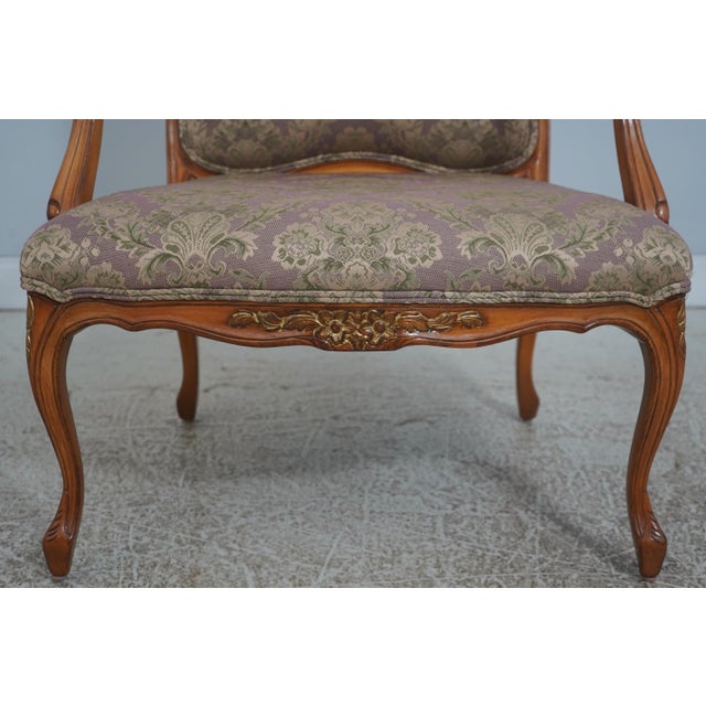 Pair of French Louis XV Style Open Armchairs Fauteuils For Sale - Image 11 of 18