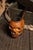 Brown Vintage Memento Mori Skull Pipe With Cast Iron Hand Tray For Sale - Image 8 of 11