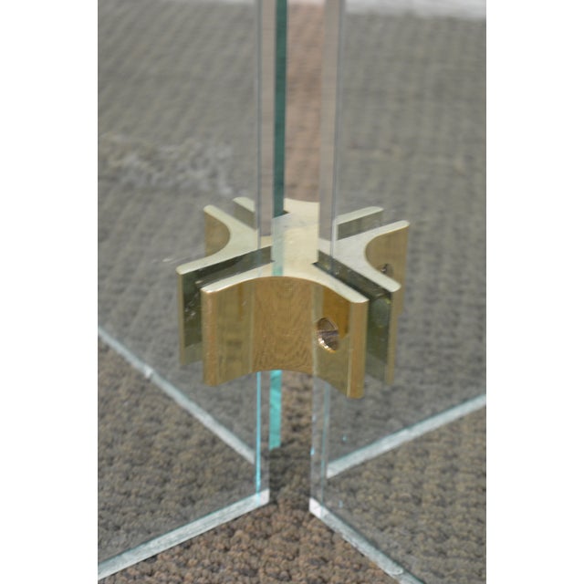 Leon Rosen for Pace Modern Glass Brass Side Table Chairish