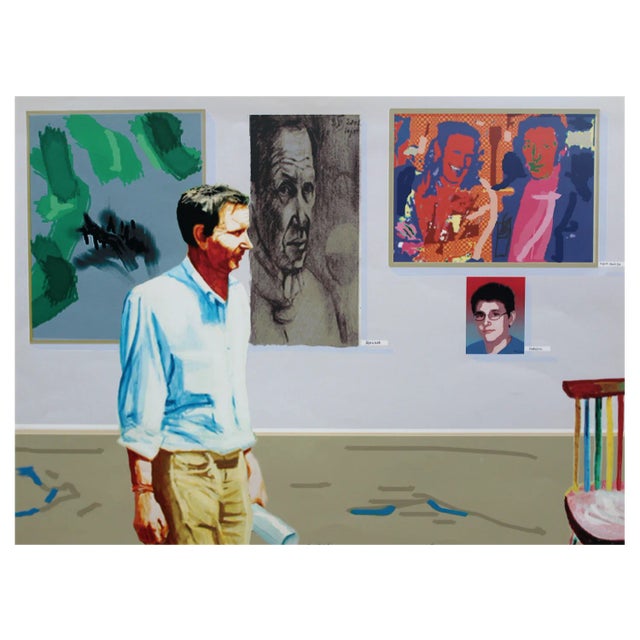 Marek Sapetto, At an Exhibition, Digital Print For Sale