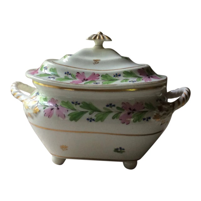 English Porcelain Small Tureen - Hand-Painted Circa 1800 For Sale