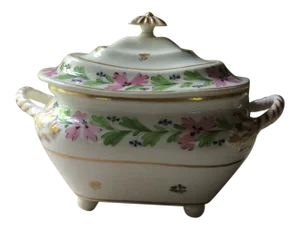 English Porcelain Small Tureen - Hand-Painted Circa 1800