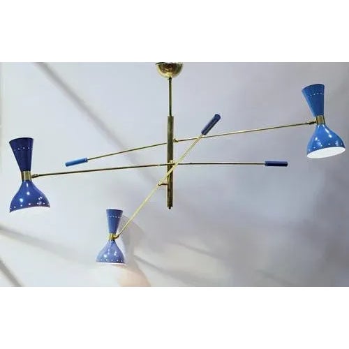 Chandelier in Brass by Silvio Piattelli For Sale - Image 9 of 13