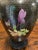 1970s Asian Black Lamp With Cherry Blossoms For Sale - Image 4 of 7