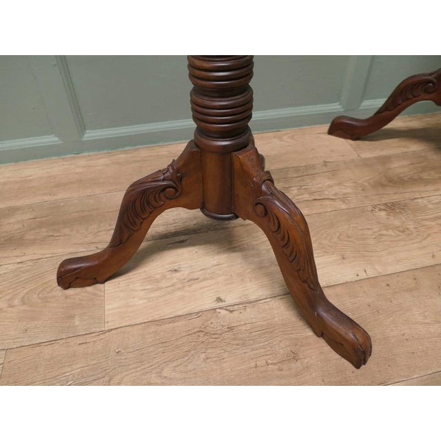 2000 - 2009 Tall Carved Wood Torcheres, Set of 2 For Sale - Image 5 of 7