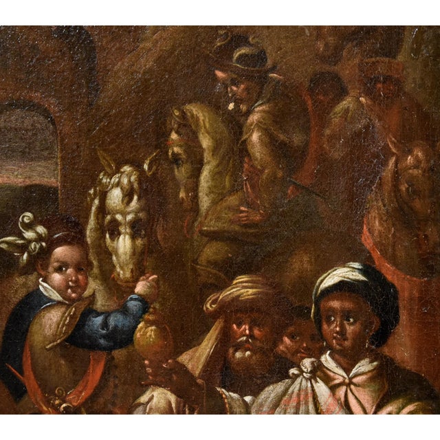 17th Century Giovanni Stradano, Adoration of the Magi, 1500s-1600s, Oil on Canvas For Sale - Image 5 of 16