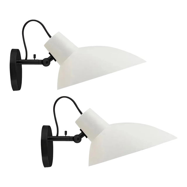 Vittoriano Viganò 'Vv Cinquanta' Sconces in White - a Pair For Sale