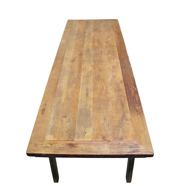 Early 18th Century 86" Long Antique Chinese Painting Table For Sale - Image 5 of 14