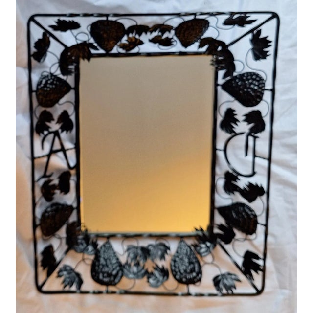 Paint Vintage French Art Deco Wall Mirror, 1930s For Sale - Image 7 of 7