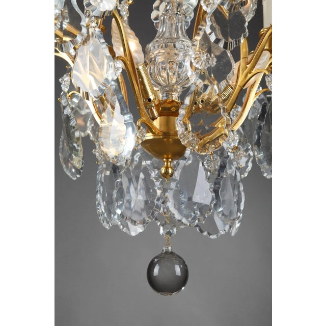 Gilded Bronze and Pendants Chandelier with Eight Arms of Lights For Sale - Image 14 of 18