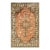 1940s Orange Apricot Medallion Floral Antique Isfahan Knotted Qum Silk Rug For Sale