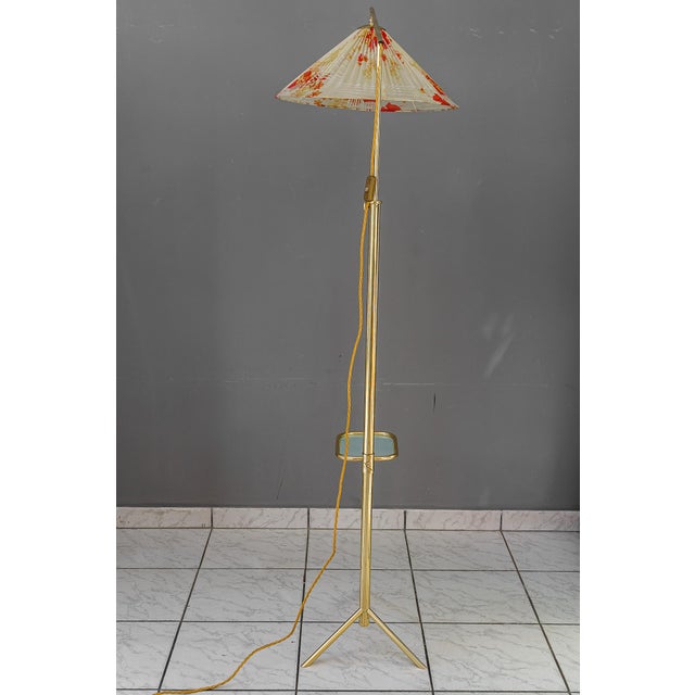 Metal Hight Adjustable Floor Lamp with Adjustable Shelf, Vienna, 1950s For Sale - Image 7 of 18