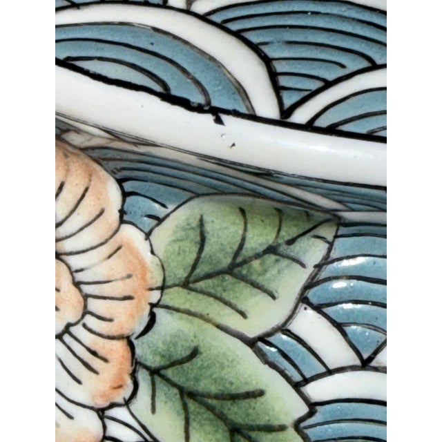 Ceramic Late 20th Century Floral Chinese Jardinière For Sale - Image 7 of 10