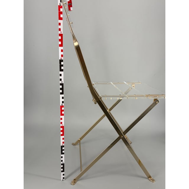 Hollywood Regency Folding Chair by Yonel Lebovici and Bernard Berthet for Marais International, France, 1973 For Sale - Image 13 of 14