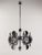Space Age Chrome Chandelier in Crystal Glass Optic Lens by Oscar Torlasco, 1970s For Sale - Image 10 of 18