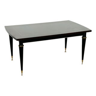 Art Déco Extendable Dining Table in Maccassar Ebony, France, 1950s For Sale