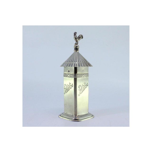 Silver Chicken Toothpick Holder with Rooster Top and Friezes For Sale - Image 3 of 10