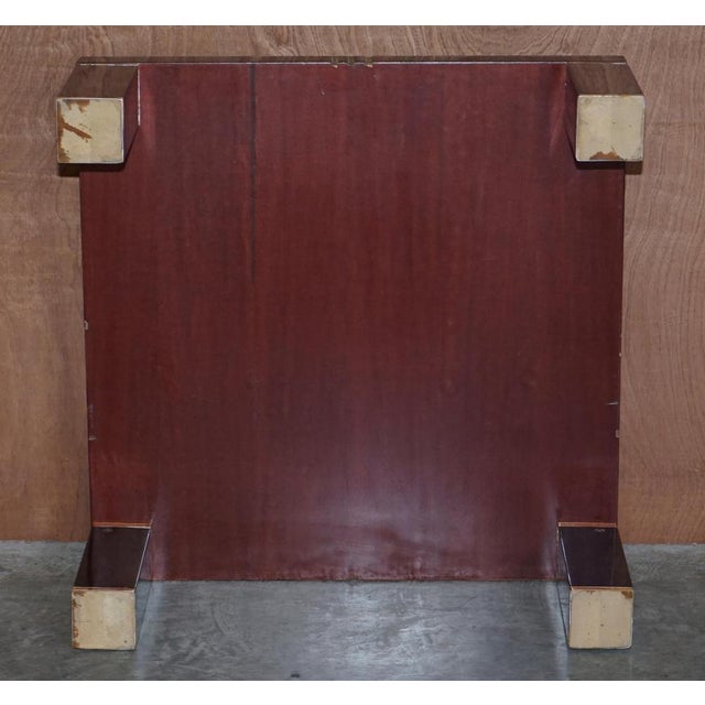 Modern Burr Walnut & Brass Inlay Coffee Table For Sale - Image 11 of 14