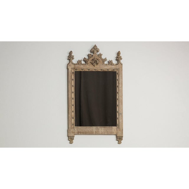 19th Century France Tan Wood Mirror For Sale - Image 9 of 10