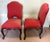Red Upholstered Side Chairs- a Pair For Sale - Image 4 of 9