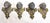 4 Antique Ornate Victorian Face Gilt Bronze Metal Salvage Hardware Appliques For Sale In New York - Image 6 of 9