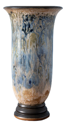 Early 20th Century Art Deco Stoneware Flared Vase from Roger Guérin