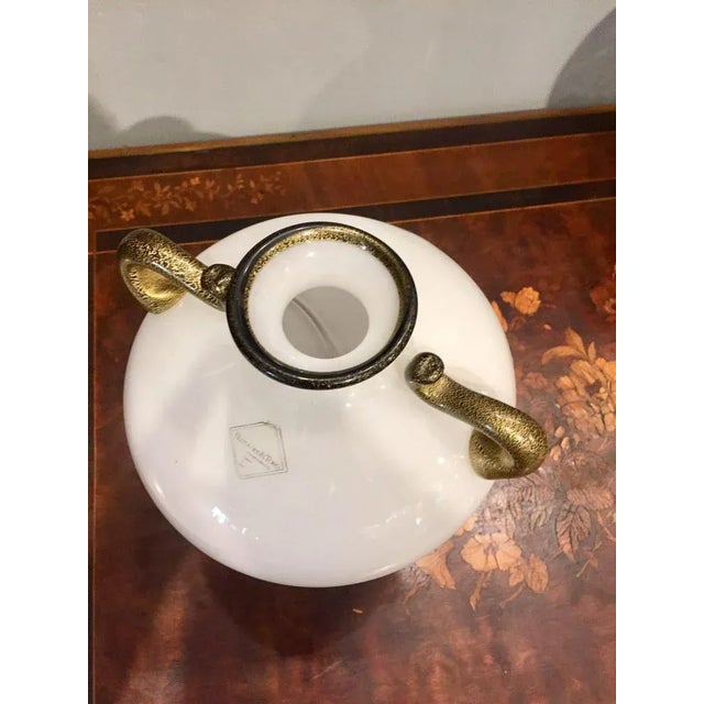 Cream Murano Glass Vase Primavera by Ercole Barovier for Barovier & Toso, Italy, 1980s For Sale - Image 8 of 11