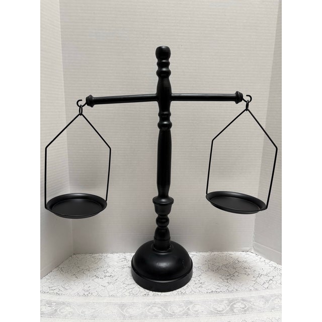 1990s Large Vintage Metal Scale Decor Object For Sale - Image 5 of 6