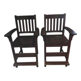 Late 20th Century Billiard Chairs - A Pair For Sale