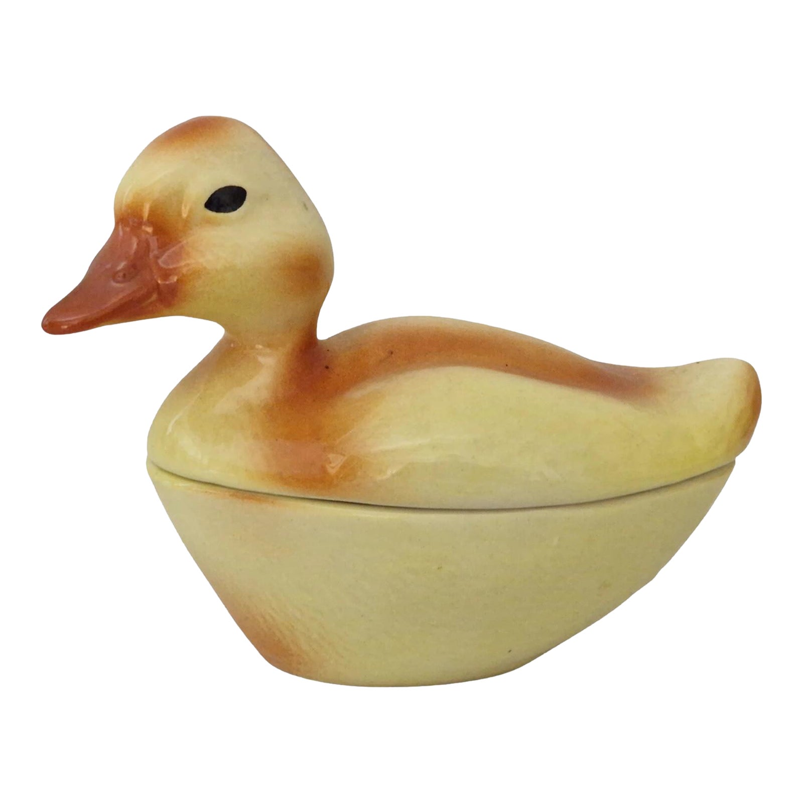 Mid 20th Century French Majolica Yellow Duckling Tureen by Michel ...