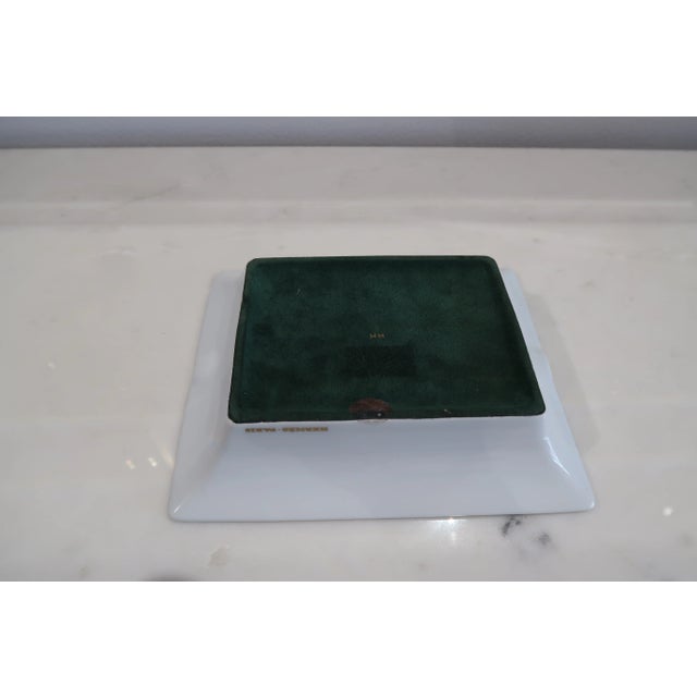 Limoges porcelain with a velvet goatskin base This piece has an attribution mark, I am sure that it is completely...