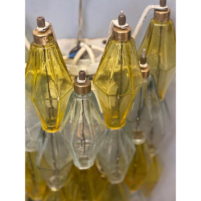 Yellow and Clear Poliedri Sconces by Carlo Scarpa for Venini, 1980s For Sale - Image 14 of 15