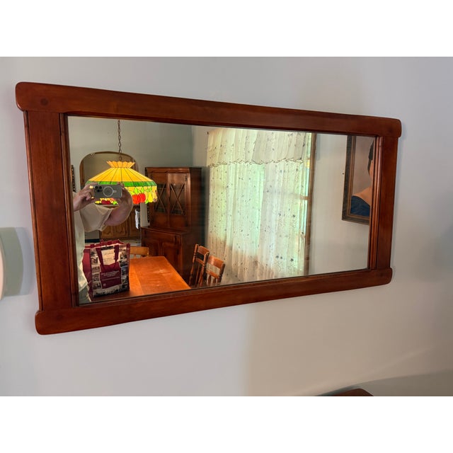 This is a rare Cushman Colonial Creations Buffet Mirror No. 5-38 Frame is standard Cushman red maple with rounded edges....