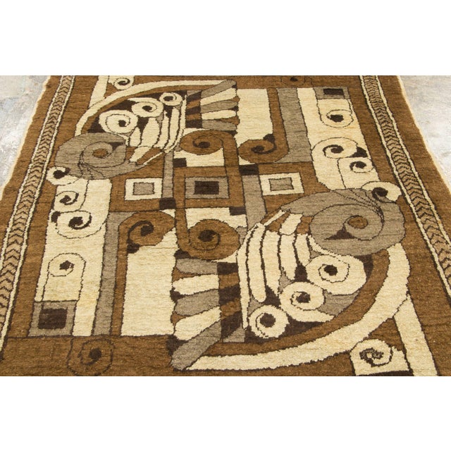 Late 20th Century Contemporary French Geometric Brown Wool Rug by Rug & Kilim, France For Sale - Image 5 of 9