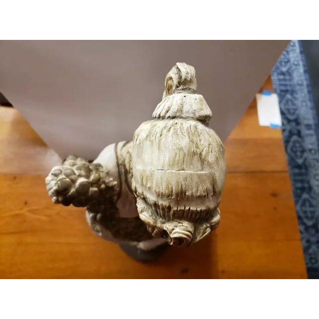 Mid 20th Century Mid 20th Century Art Nouveau Woman With Grapes Chalkware/Resin Sculpture For Sale - Image 5 of 6