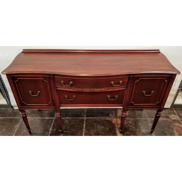 Circa 1930s Hepplewhite Style Mahogany Sideboard by Bernhardt Furniture