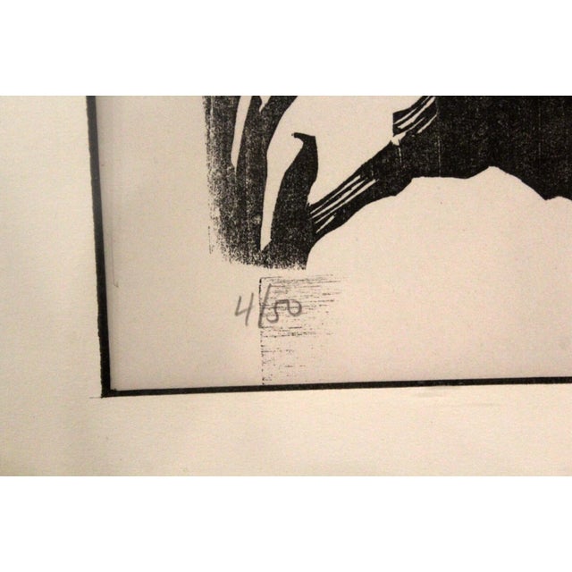 Bronze Leonard Baskin De Gheyn Modern Woodcut Signed 4/50 Framed 1970 For Sale - Image 8 of 8