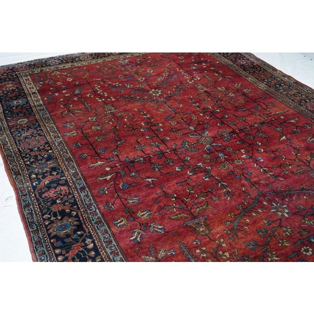 Textile Antique Mohajeran Sarouk Rug 6'10'' x 10'4'' For Sale - Image 7 of 10