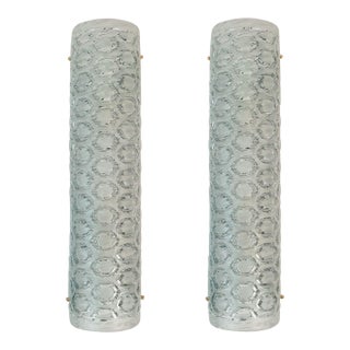 1980s Pair of Green Murano Glass Mid Century Sconces For Sale