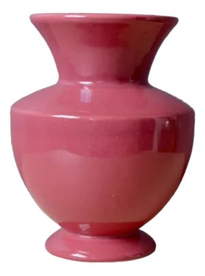 Vintage Pink Ceramic Vase from Niderviller