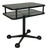 Italian Modern Black Metal and Smoked Glass Cart by Arredamenti Allegri, 1980s For Sale