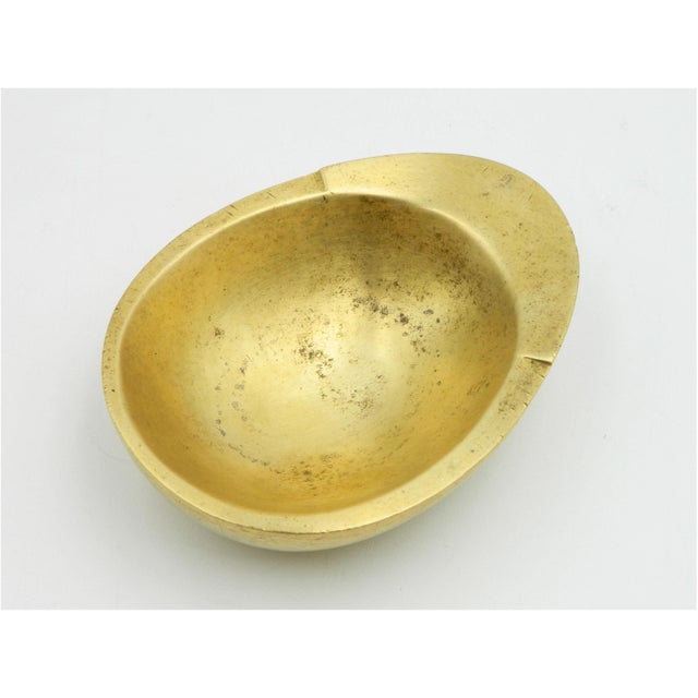 Gold Brass Model 3562 Ashtray by Carl Auböck for Werkstätte Carl Auböck, Vienna, Austria For Sale - Image 8 of 15