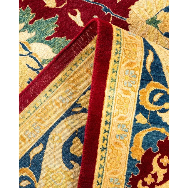 Mogul, One-of-a-Kind Hand-Knotted Area Rug in Red, 8' 1" x 10' 2" For Sale In New York - Image 6 of 8