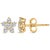 Contemporary 10K Yellow Gold 1/2 Cttw Lab Grown Diamond Star Stud Earrings For Sale - Image 3 of 5
